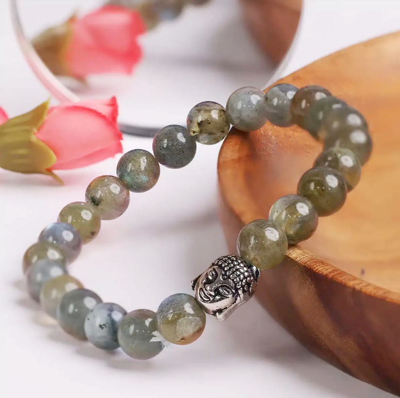 Labradorite Buddha Bracelet