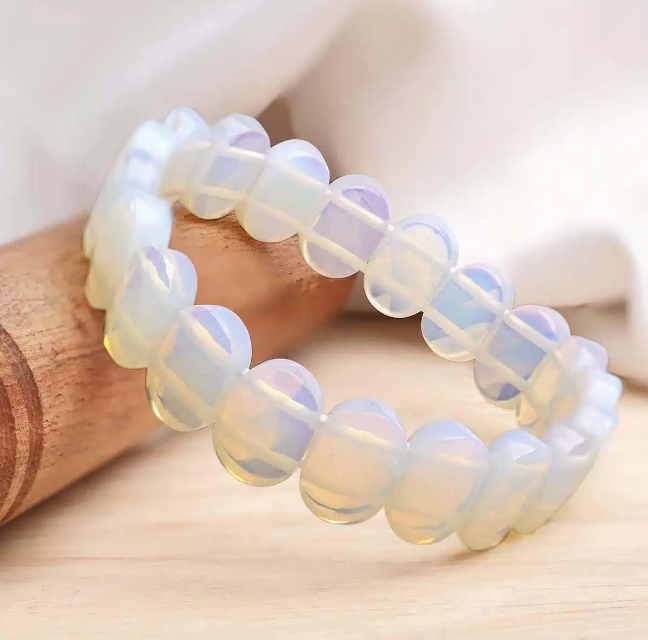 Opalite Oval Faceted Bracelet ( Man Made )
