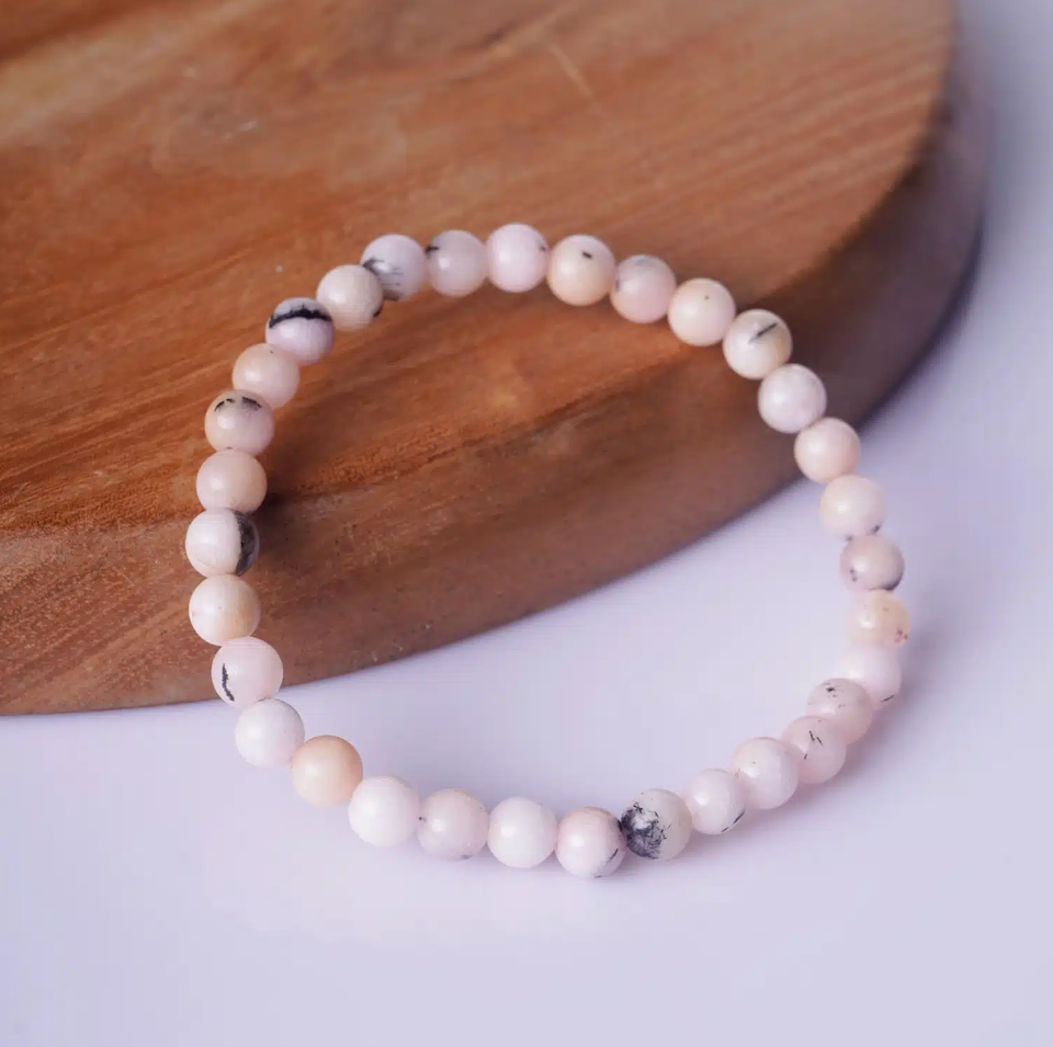 Pink Opal Beads Bracelet