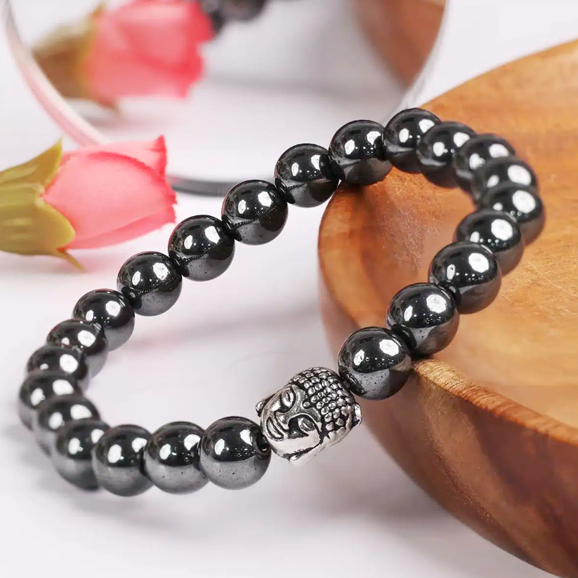 Hematite Buddha Bracelet