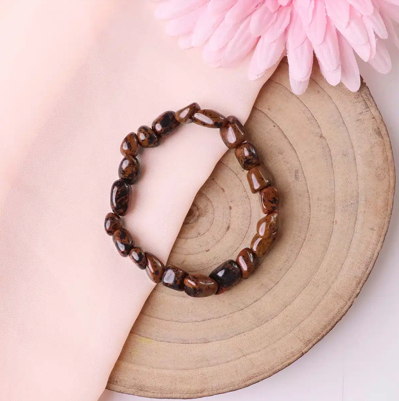 Mahogany Obsidian Small Tumble Bracelet