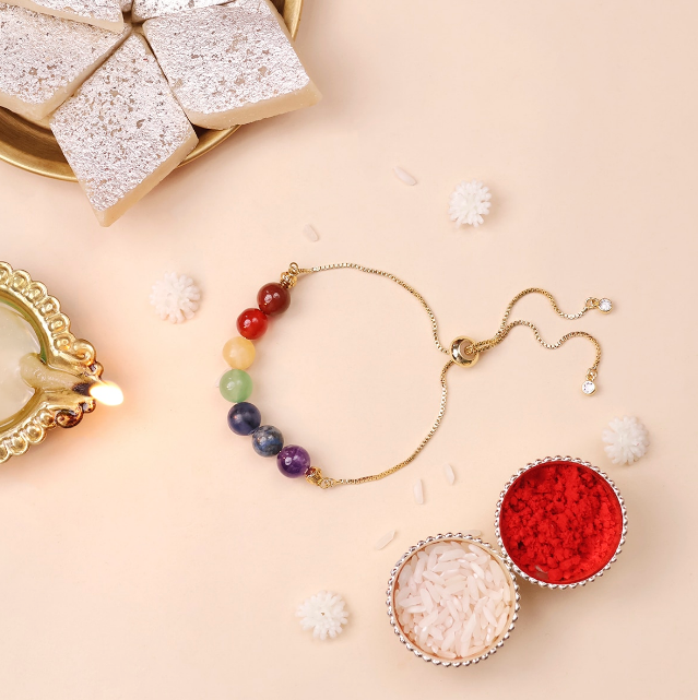 7 Chakra Beads Rakhi
