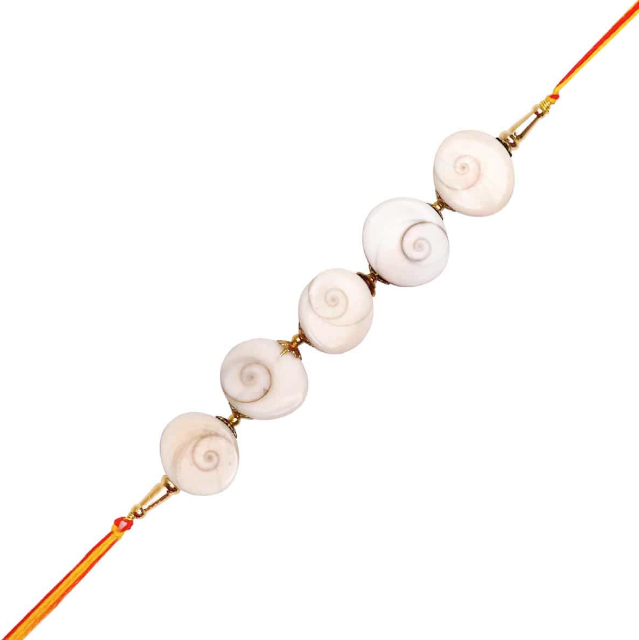 Gomti Chakra 5 Beads Rakhi