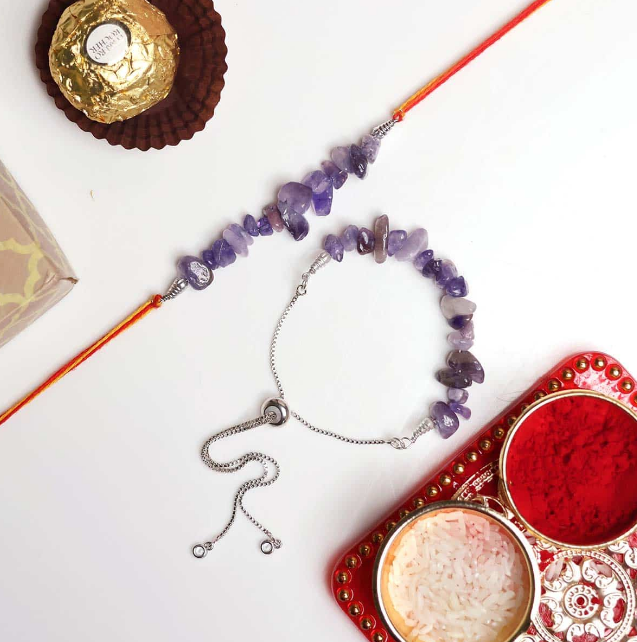Amethyst Chips Rakhi