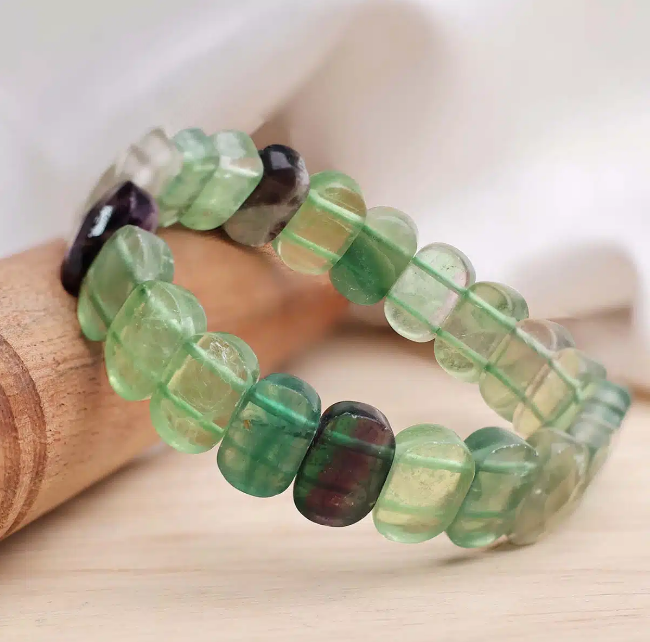 Fluorite Oval Faceted Bracelet