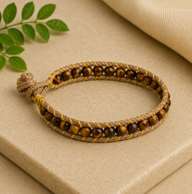 Tiger Eye Wrap Bracelet 4mm
