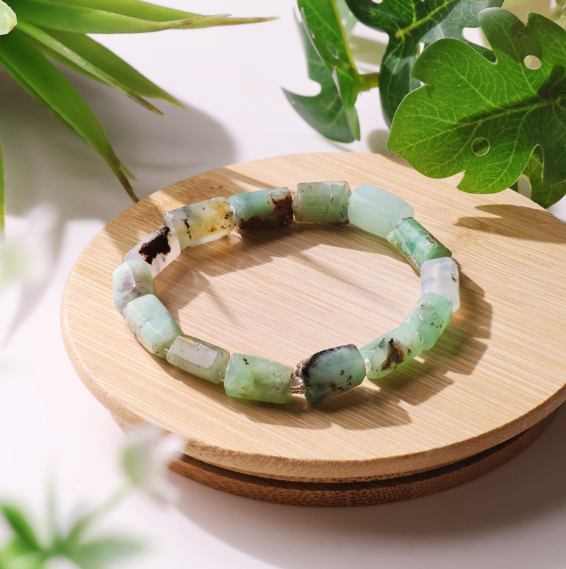 Chrysoprase Rectangle Beads Bracelet