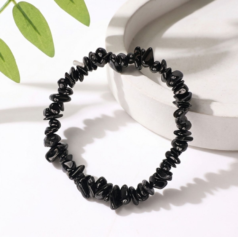 Black Tourmaline Chips Bracelet