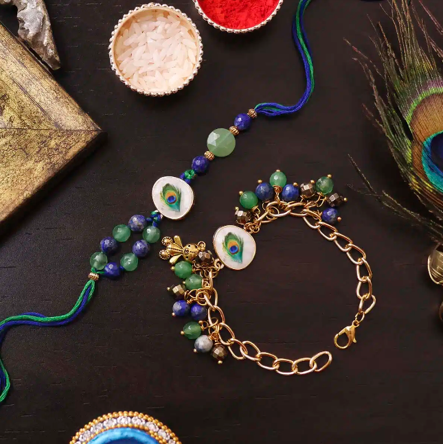 Peacock Wealth and Wisdom Rakhi