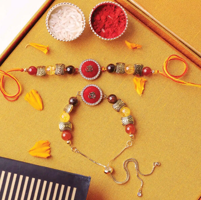 Motivation Rakhi With Red Om