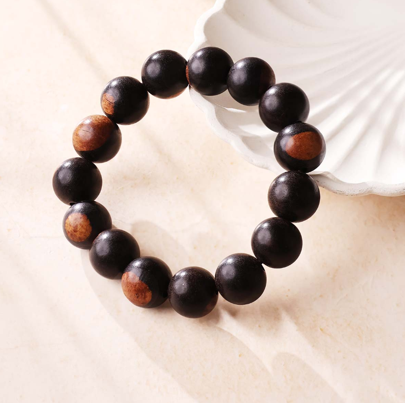 Ebony Yin Yang Wood Bracelets