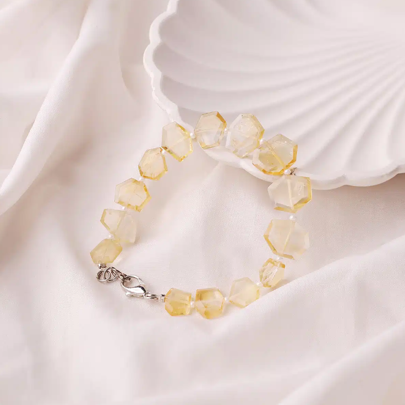 Citrine Hexagon Bracelet