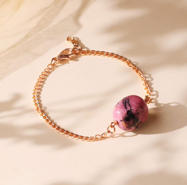 Rhodonite Single Tumble Bracelet
