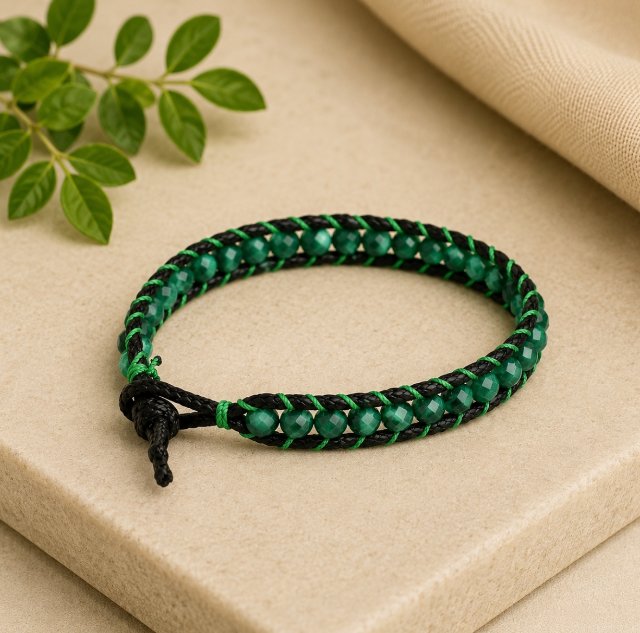 Malachite Wrap Bracelet 4mm