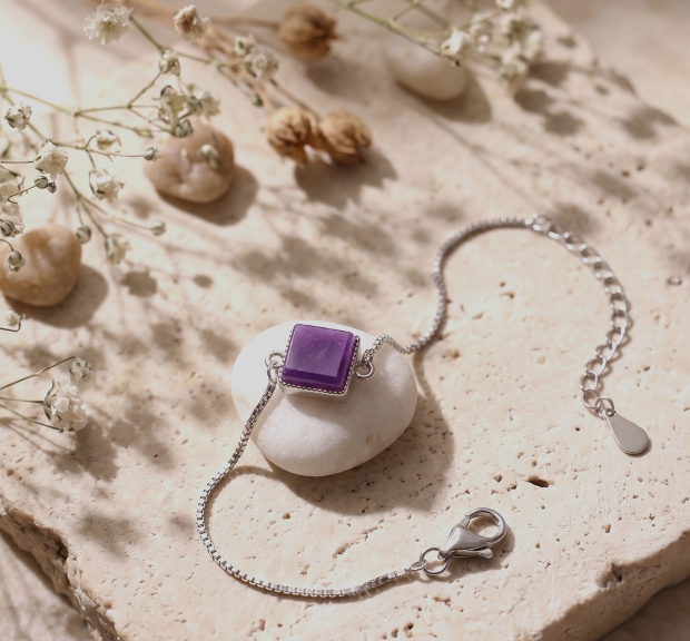 Sugilite Bracelet Silver