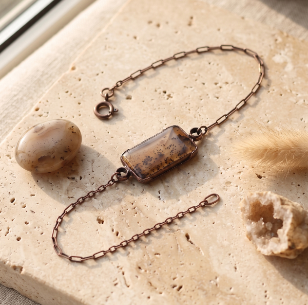 Russian Dendrite Bracelet Silver