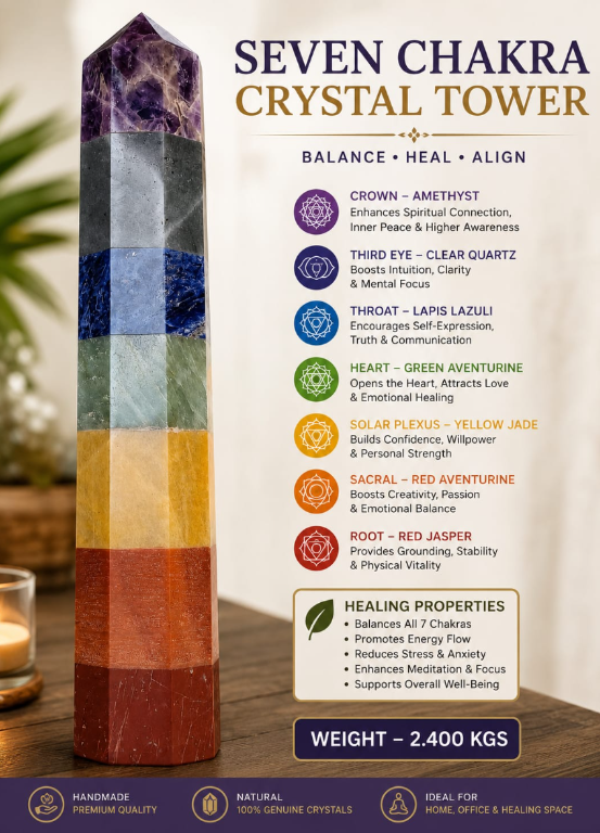 SEVEN CHAKRA CRYSTAL TOWER