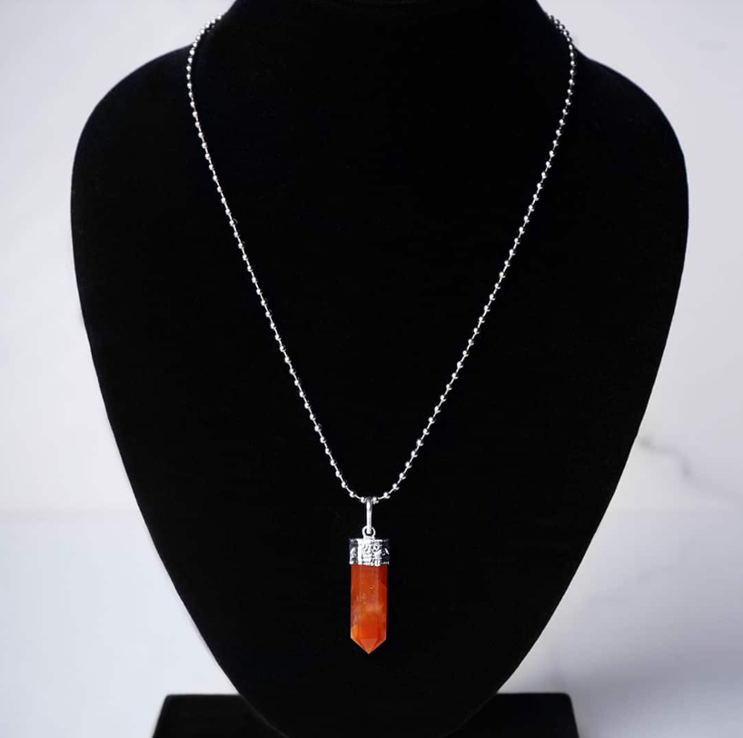 Red Carnelian Pencil Pendant