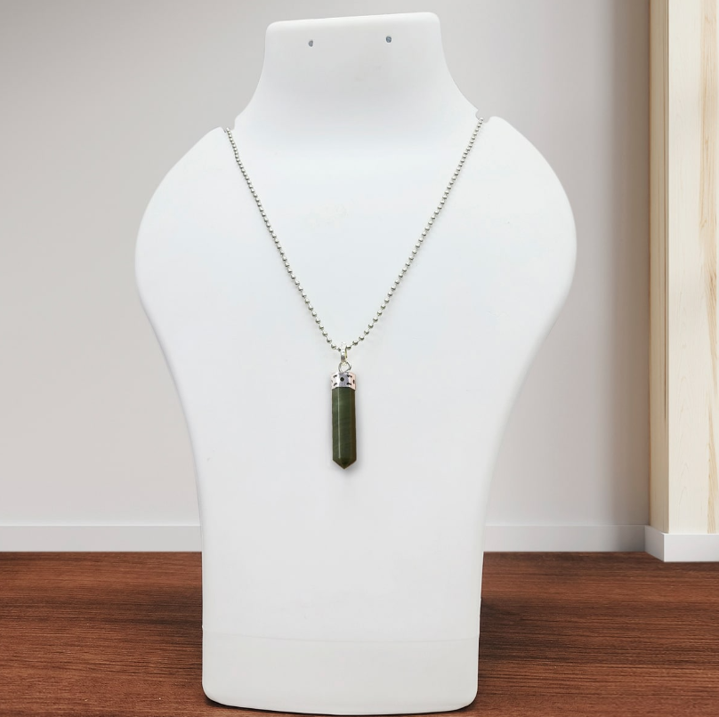 Green Jade Pencil Pendant