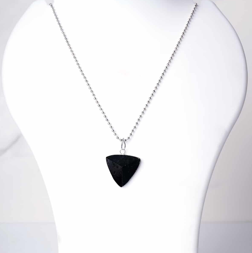 Black Tourmaline Triangle Shape Pendant