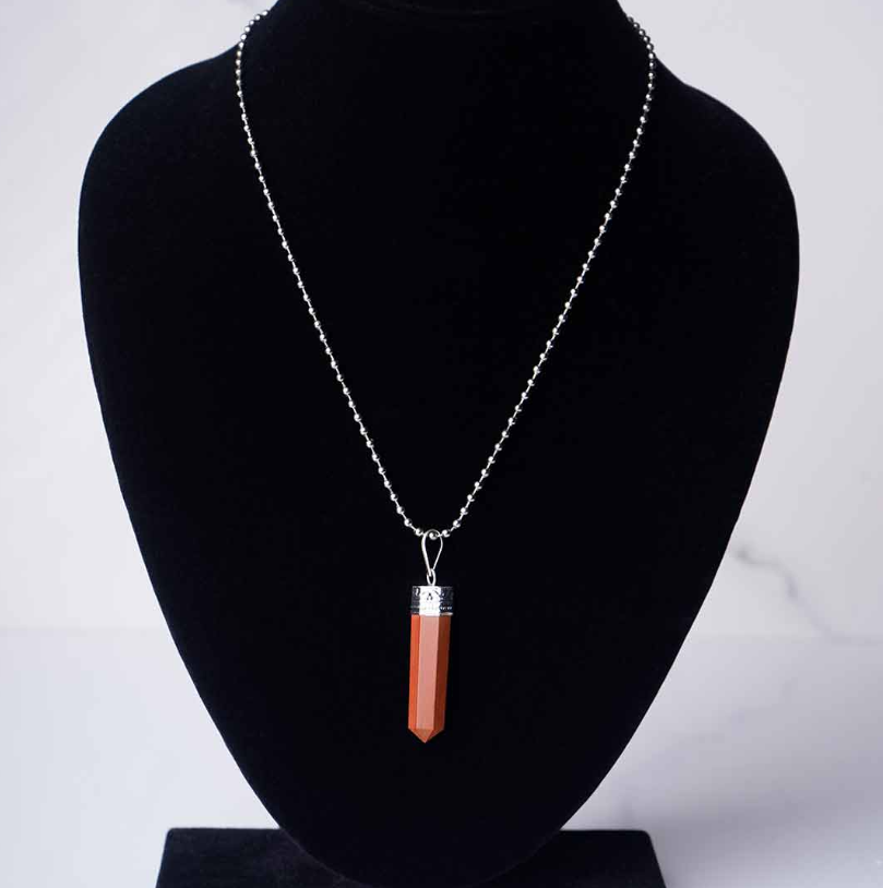 Red Jasper Pencil Pendant