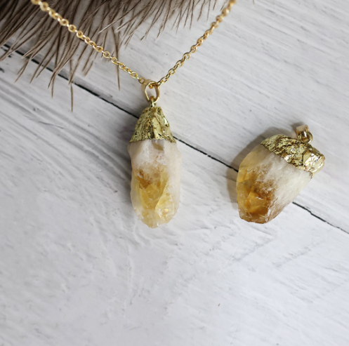 Citrine Raw Pendant