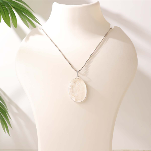Clear Quartz Oval Pendant
