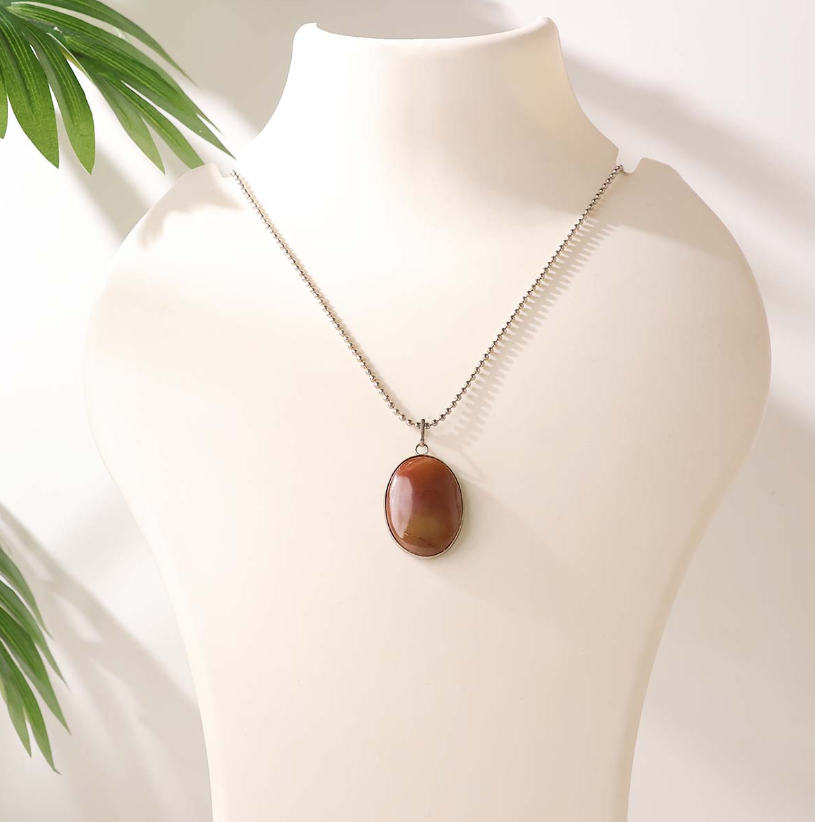 Carnelian Oval and Round Pendant