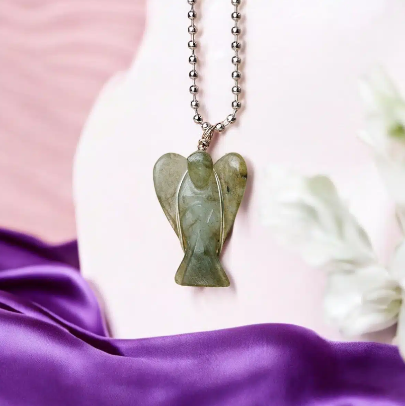 Labradorite Angel Wire Wrapped Pendant