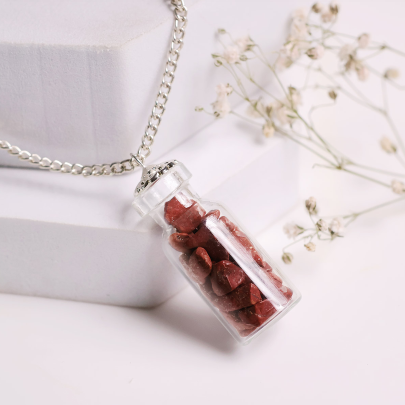 Red Jasper Bottle Pendant