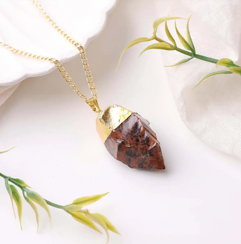 Mahogany Obsidian Raw Pendant