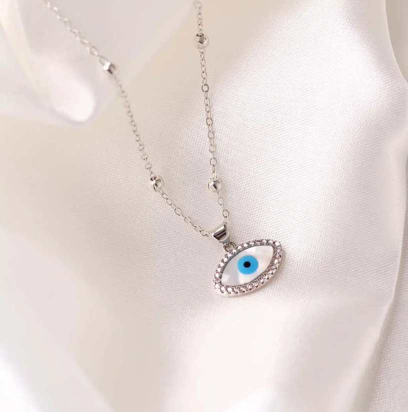 Evil Eye Silver Eye Shape Pendant