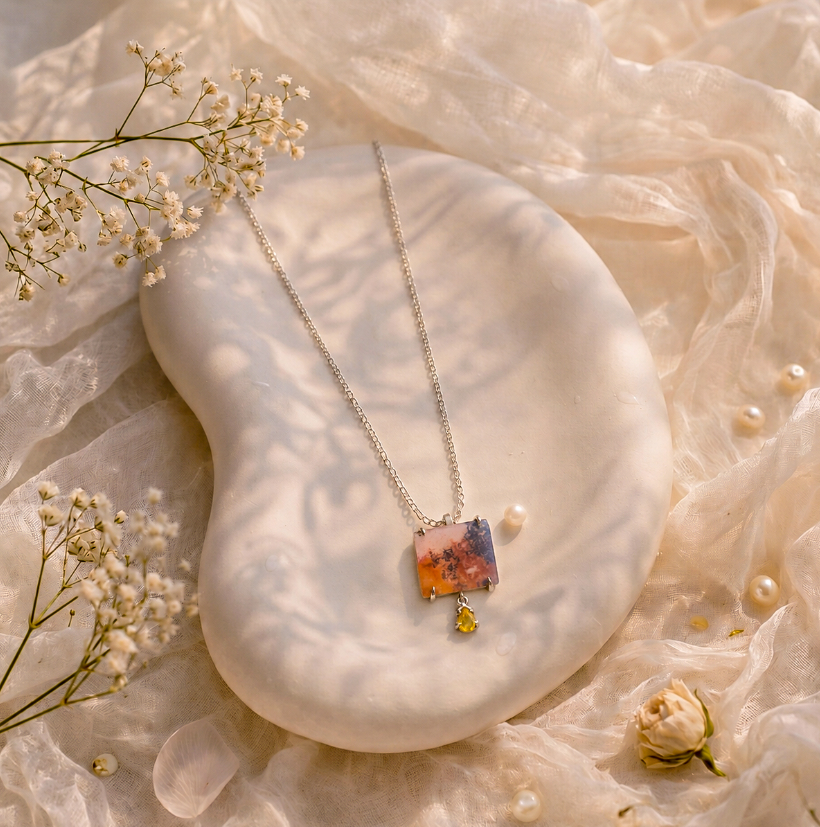 Russian Dendrite Pendant Silver C