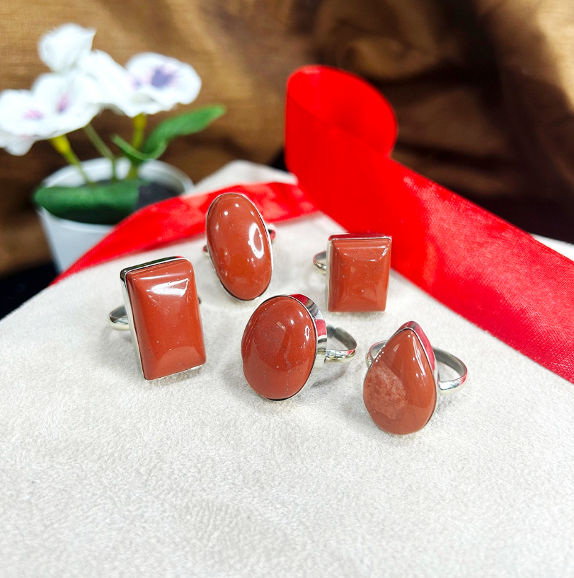 Red Jasper Stone Rings