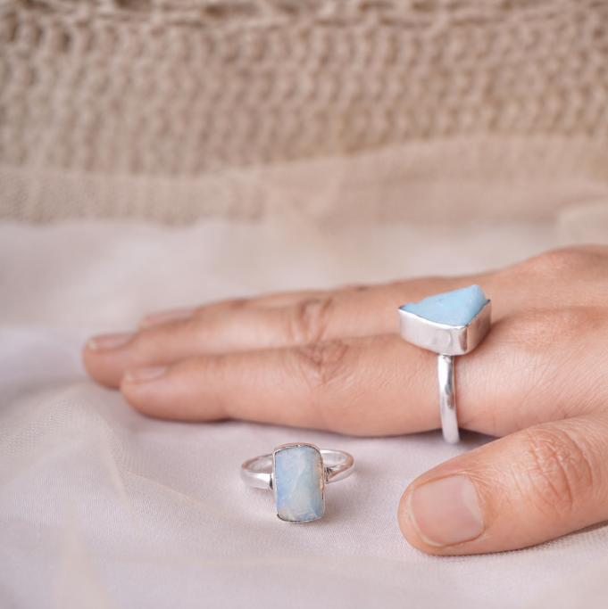 Opalite Raw Stone Ring