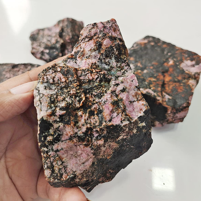 Rhodonite Raw Stones