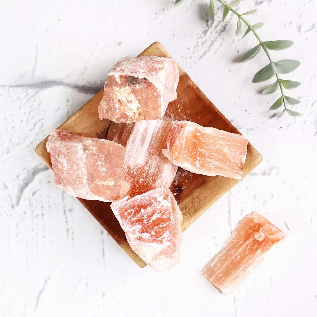 Orange Selenite Raw Stone