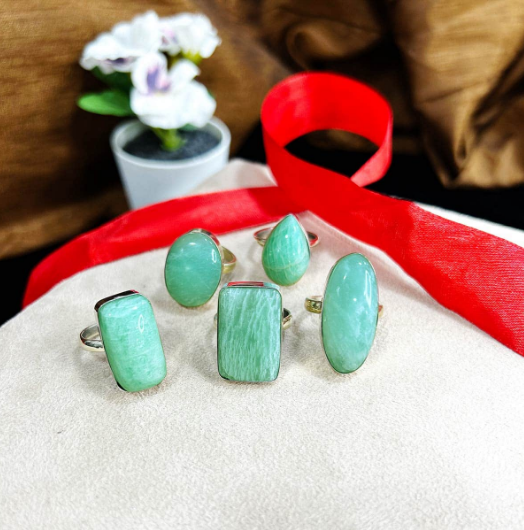 Amazonite Stone Rings