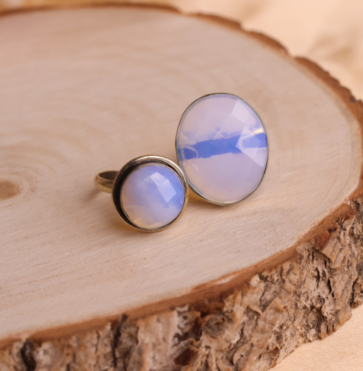Opalite Faceted Ring (Man Made)