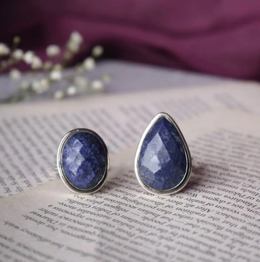 Lapis Lazuli Faceted Ring