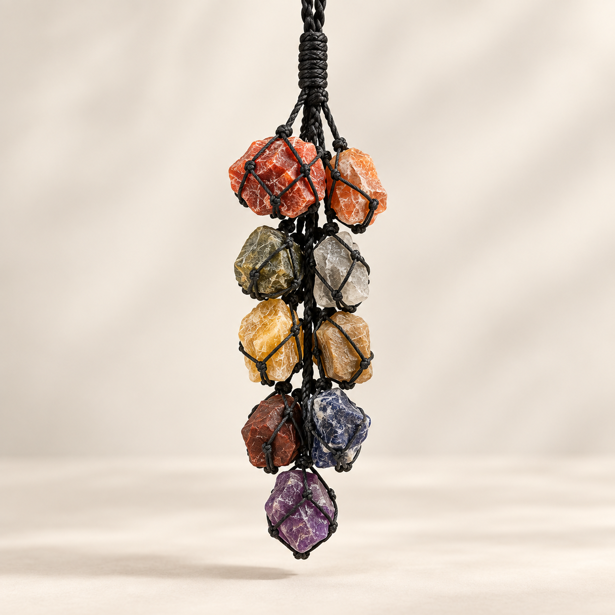 7 SEVEN CHAKRA GRAPE RAW CHUNK HANGING